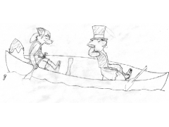 Ozy and Millie Canoe sketch
