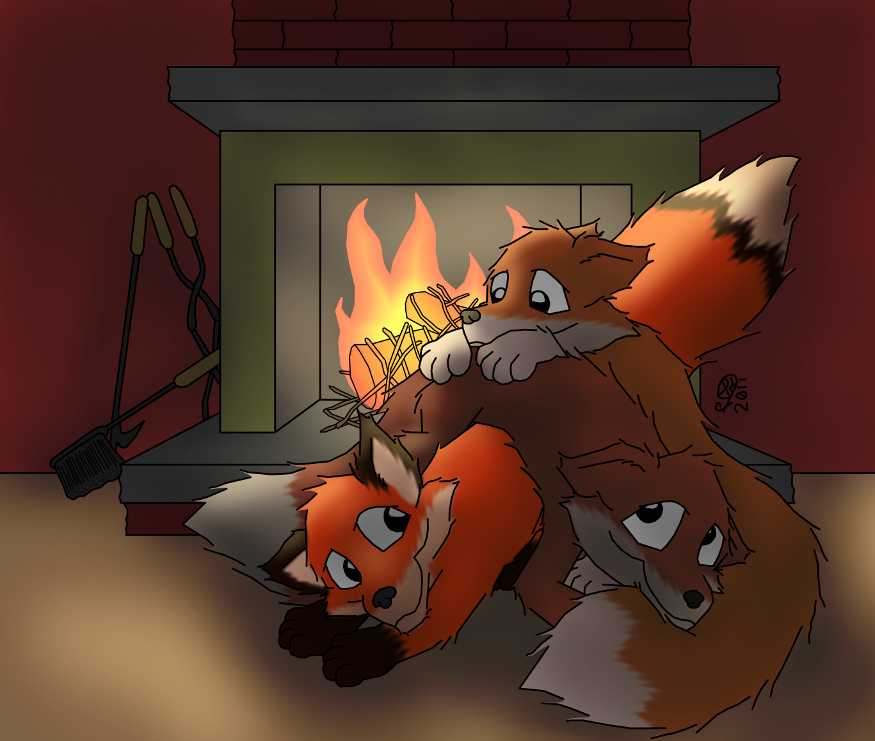 Fireplace Fox Furpile